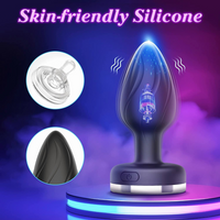 Anal Plug 10 Vibration Modes Light Up Remote Control Silicone IPX6