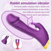 Share Rabbit Vibrator Dildo G-Spot Clitoral Massager 7Modes Silicone IPX6 Rechargeable
