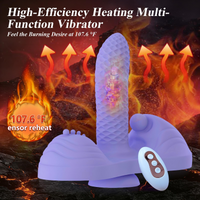 Personal Massager 3 Motors 20 Modes Heating Remote Suction Cup for Women
