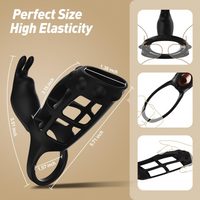 Vibrating Cock Ring Penis Sleeve 10 Modes Remote Control Silicone Waterproof