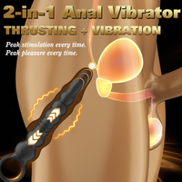 Anal Plug Prostate Massager 12 Modes Thrusting Vibrator Magnetic USB for Men
