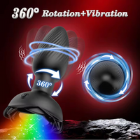 Rotating Anal Plug Vibrator 360° Rotation 10 Modes Silicone for Men