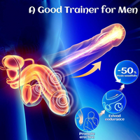 Share Vibrating Cock Ring 7 Modes Tentacle Design Silicone Waterproof USB Rechargeable