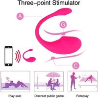Wearable Bullet Egg Vibrator 10 Modes APP Remote Control IPX6 for Women
