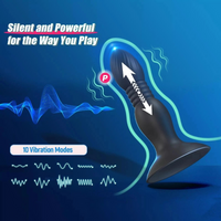 Thrusting Vibrator 10 Modes Remote Control Silicone Suction Cup for Women