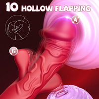 G-Spot Vibrator 10 Modes Flapping Licking Biting 4-in-1 Silicone for Women