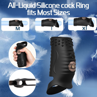 Vibrating Cock Ring 10 Modes Penis Sleeve Silicone G-Spot Massager