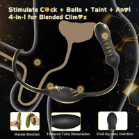 Vibrating Penis Ring Prostate Massager 10 Modes Remote Control Waterproof