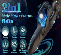 Male Masturbator 10 Flapping 10 Vibration Modes Silicone Penis Stroker