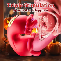 Clit Licking Tongue Vibrator G-Spot Massager 10 Modes Rose Sex Toy Women