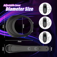 Vibrating Ring 10 Modes Adjustable Watch Band Silicone IPX7 Rechargeable