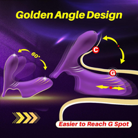 Finger Vibrator Dual Motor 10 Vibration Modes Silicone Bendable for Women
