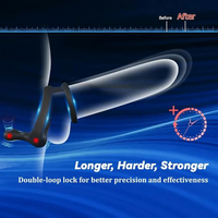 Vibrating Cock Ring 9 Modes Silicone Wearable Couples Massager USB Rechargeable