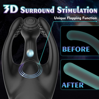 Male Masturbator 10 Flapping 10 Vibration Modes Silicone Penis Stroker