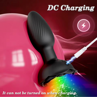 Rotating Anal Plug Vibrator 360° Rotation 10 Modes Silicone for Men