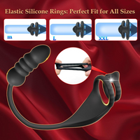 Prostate Massager Vibrating Ring 9 Modes Remote Control IPX7 Rechargeable