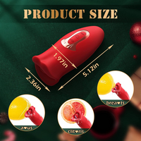 Licking Sucking Vibrator Clit Sucker Dildo G-spot Massager Sex Toys for Women