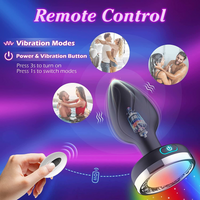 Anal Plug 10 Vibration Modes Light Up Remote Control Silicone IPX6