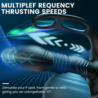 Anal Vibrator 12 Modes Dual Motors L-Shaped Silicone Prostate Massager
