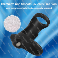 Cock Ring Vibrator Adjustable Silicone with Clitoral Stimulator for Couple