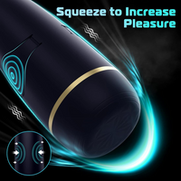 Male Masturbaters Cup Automatic HandsFree Squeeze Vibrating Stroker Men Sex Toys
