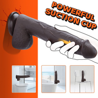 9.8" Realistic Dildo Suction Cup G Spot Thrusting Heating Vibrator Sex Toy Women