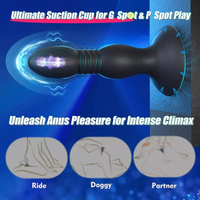Thrusting Vibrator 10 Modes Remote Control Silicone Suction Cup for Women