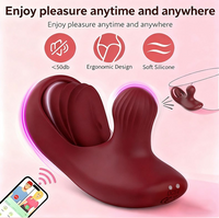Wearable Vibrator APP Control, 9 Modes, Tapping, USB Rechargeable, Silicone