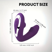 Wearable Suction Vibrator 10 Modes Silicone Rechargeable Hands Free for Women