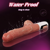 Thrusting Dildo Vibrator 9 Thrusting 9 Vibration Remote Suction Cup Base