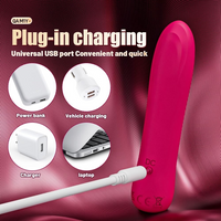 Bullet Vibrator 10 Modes Mini Silicone Massager USB Rechargeable