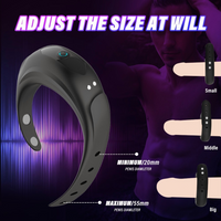Vibrating Ring 10 Modes Adjustable Watch Band Silicone IPX7 Rechargeable