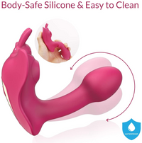 Wearable G-Spot Vibrator 10 Modes Remote Control IPX6 Silicone for Women