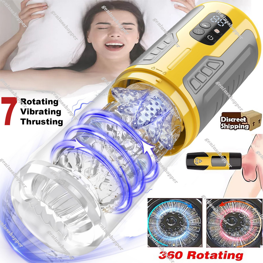 Male Masturbaters Automatic HandsFree Telescopic Sucking Cup Stroker Men Sex Toy