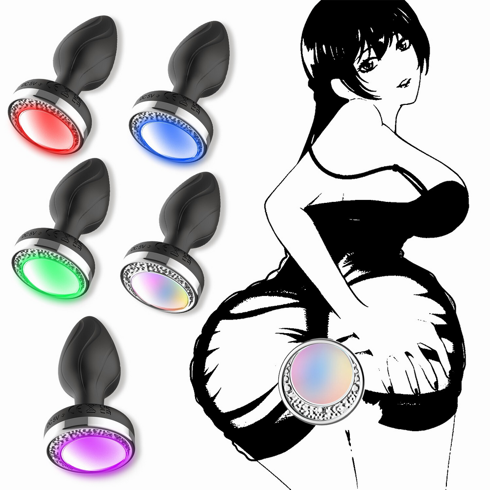 Anal Plug 10 Vibration Modes Light Up Remote Control Silicone IPX6