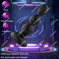 Rotating Anal Vibrator Silicone Prostate Massager Anal Plug USB Rechargeable
