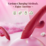 Vibrator Thrusting Dildo for Women - G Spot Vibrator Clitoral Stimulator Sex Toys Thrusting Vibrator with 10 Vibration 7 Thrust Mode with Licking, Rabbit Vibrators Adult Sex Toy for Women and Couple