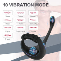 Adjustable Prostate Massager Penis Vibrator Cock Ring