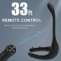 Adjustable Prostate Massager Penis Vibrator Cock Ring