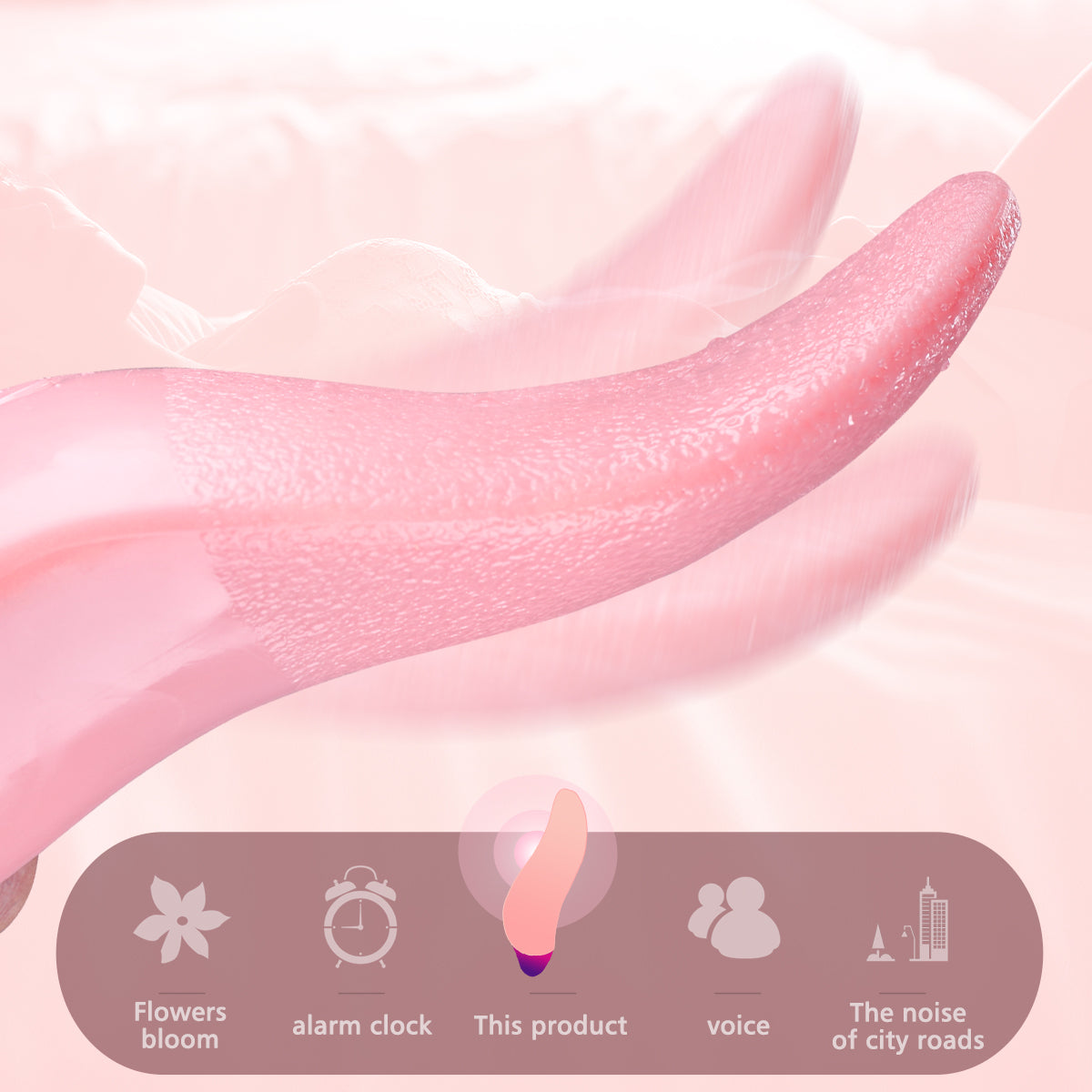 Tongue  Clit Licking Vibrator G-Spot Heating Dildo Massager Sex Toys for Women
